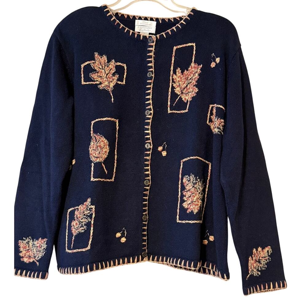 Y2K Christopher & Banks Knitted Fall Sweater, Size L